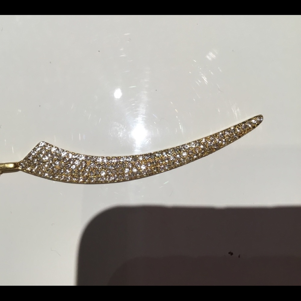 VinceCamuto gold long pave pendant necklace - Picture 5 of 12